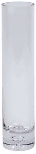 KDMD Cylinder Bud Vase with Bubble Design, 2 Pack, Clear Glass