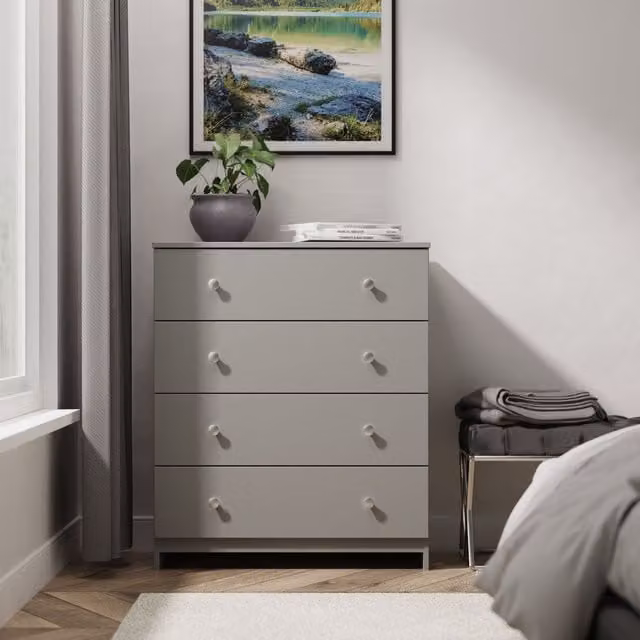 Ready Assembled 2 U Newlyn 4 Drawer Chest in Dark Grey – 1