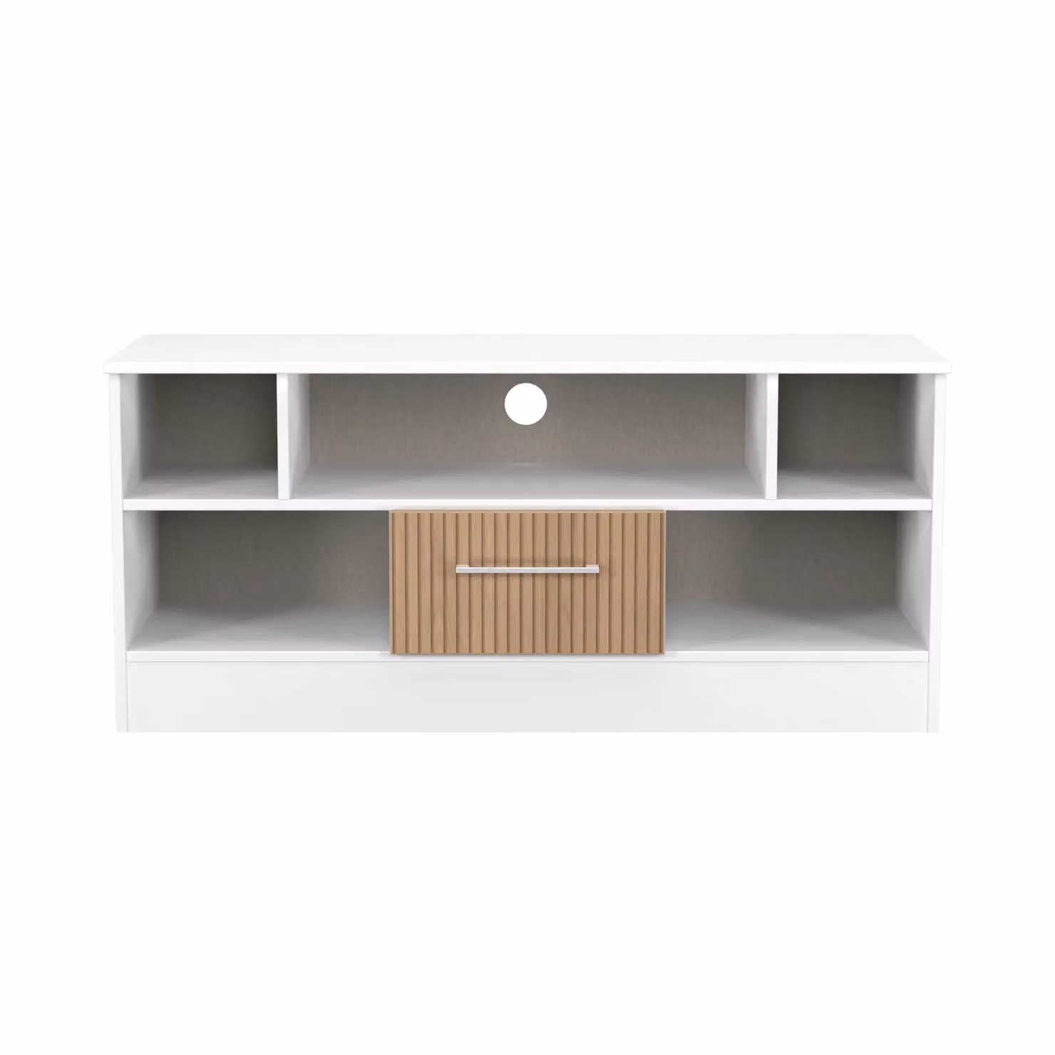 2 U Gloucester Ready Assembled Modern 1 Drawer TV and Media Unit in White – 2