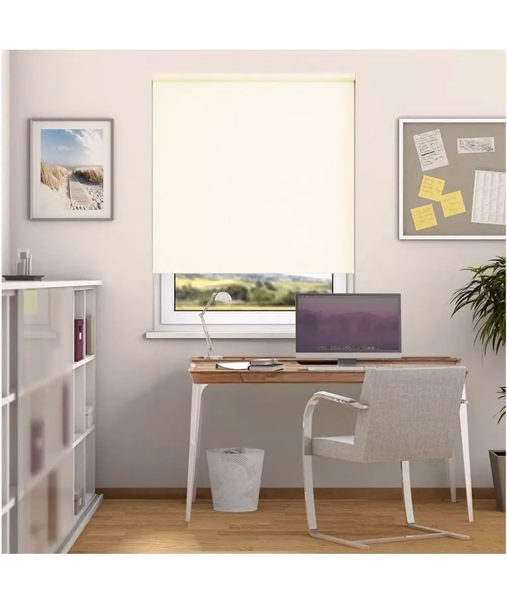 New Edge Blinds No Drill Cream Thermal Blackout Roller Blind, W: 135 cm, H: 170 cm – 2
