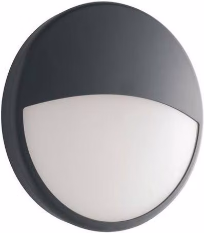 Netlighting EVER LED Outdoor Flush Round Surface Light, Black, IP65, 1600lm, 4000K, W: 22.1 cm, D: 7.2 cm