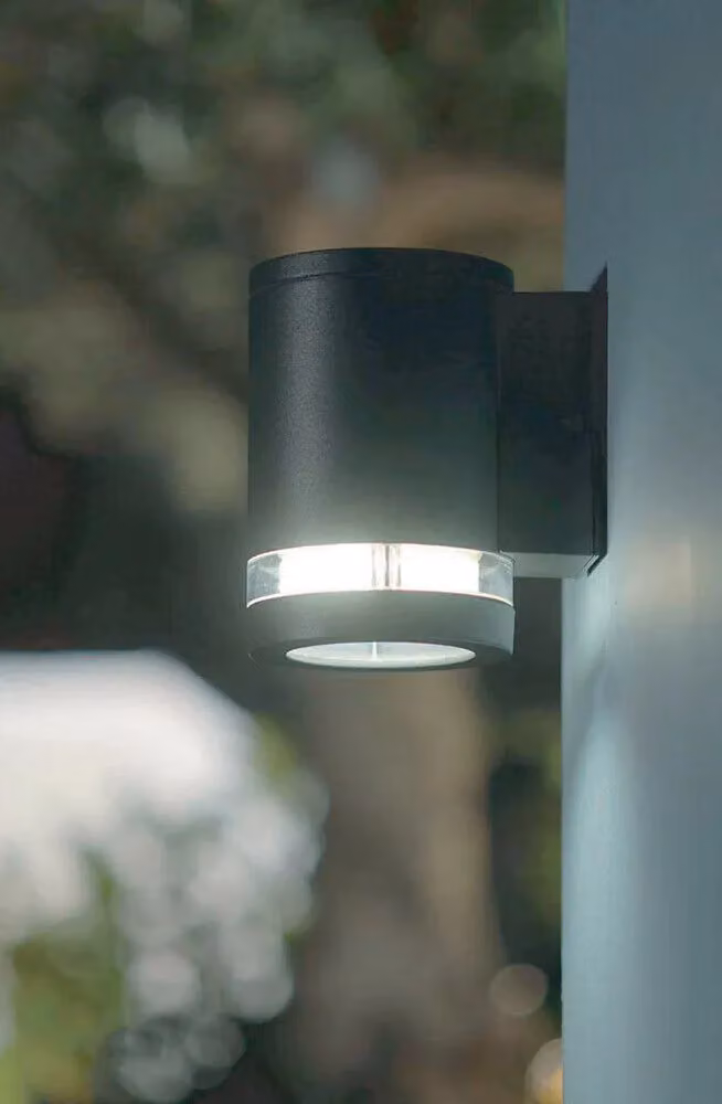 Loops LED Outdoor IP44 Wall Light in Grey Aluminium with GX53 9W Bulb Included – 2