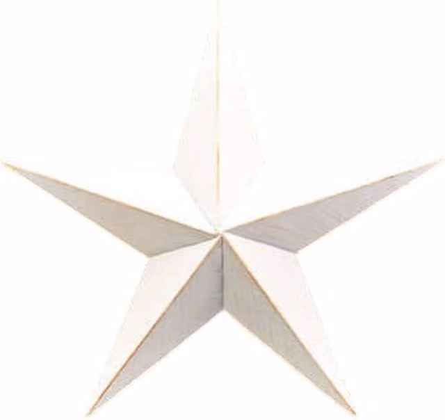 Four Candle White Metal Star Christmas Hanging Decoration, Height: 37 cm