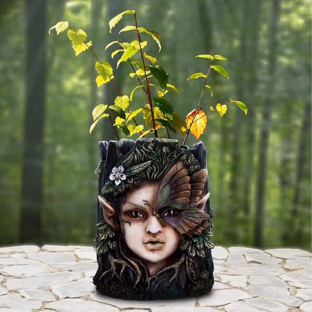 Nemesis Now Flora Planter Nature Plant Pot in Multicolour, Yellow and Orange, Height: 18 cm