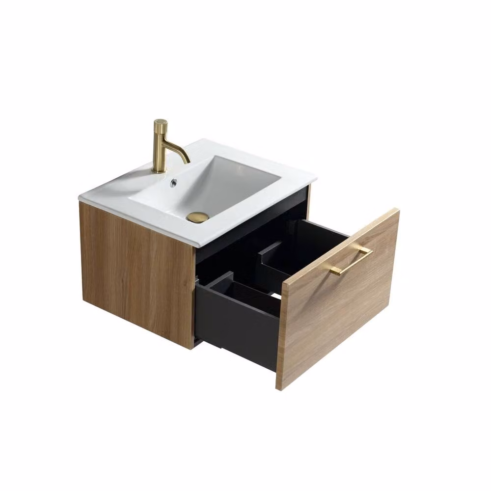 Bathroom Kingdom Piatta Oak Wall Hung Basin Drawer Vanity, Width: 60 cm – 2