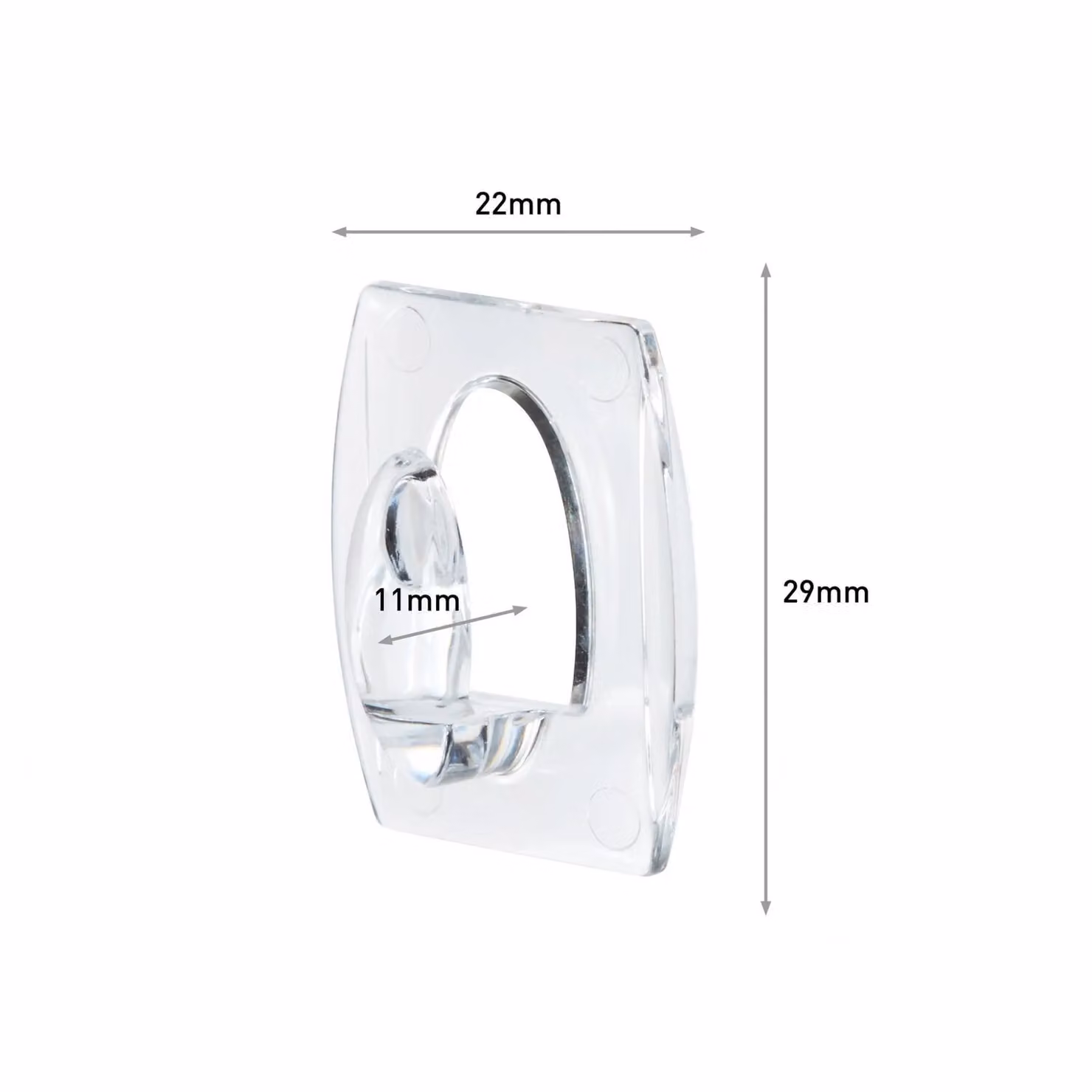 Command Clear Mini Hooks in Transparent and Multicolour – 2
