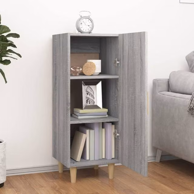 Berkfield Home Grey Sonoma Sideboard in Engineered Wood, W/D/H: 34.5 x 34 x 90 cm – 1