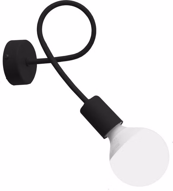 Helam Modern Black Glass Wall Lamp