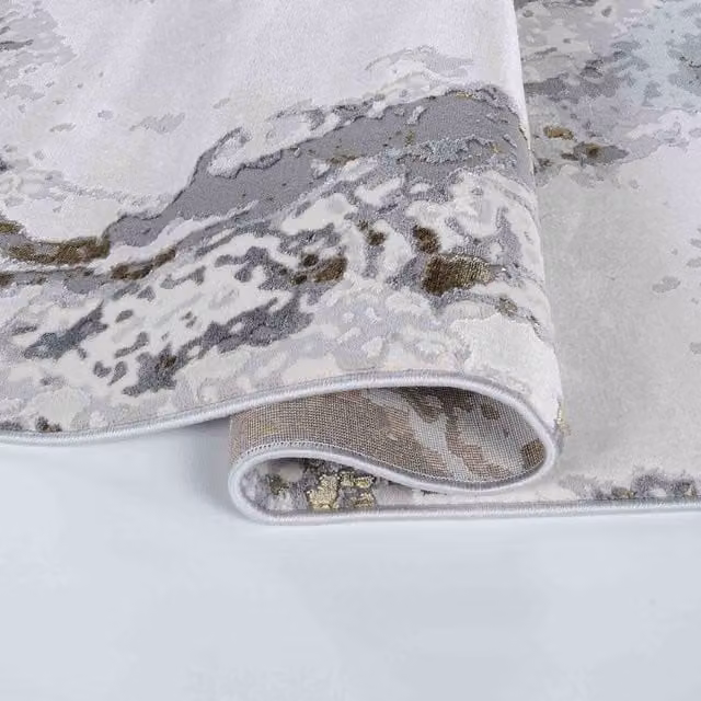Desire Rugs Emperor Picasso Modern Waterflow Abstract Area Rug, Gold and Yellow, W: 200 cm, D: 290 cm
