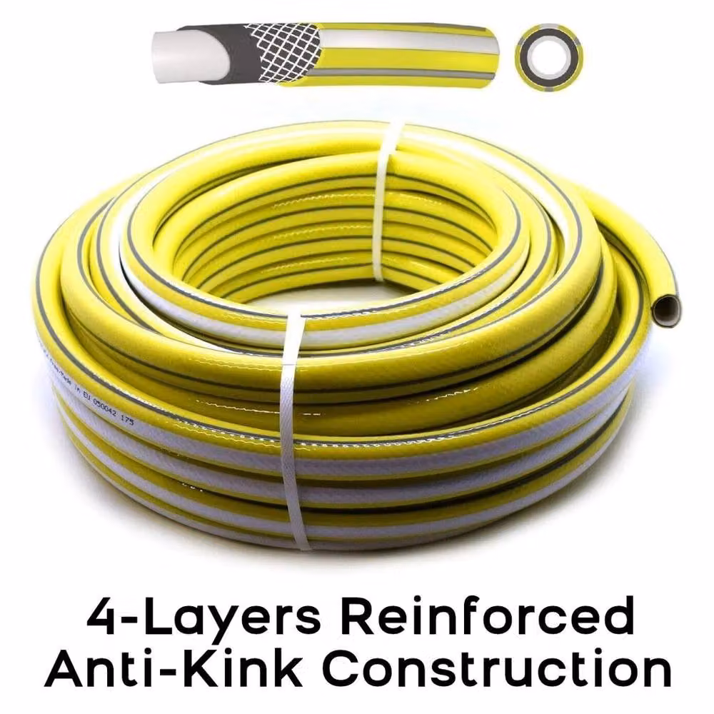 FLAVORA Reinforced Yellow Garden Hose Pipe, 20m – 3