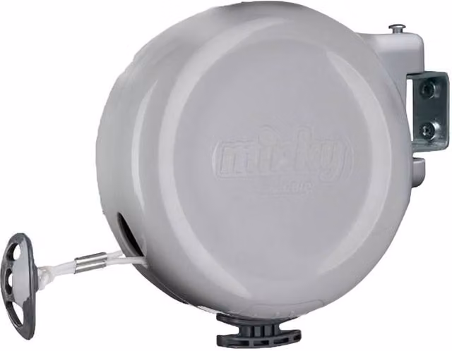 Minky Single Retractable Clothes Line, 15m, White and Multicolour