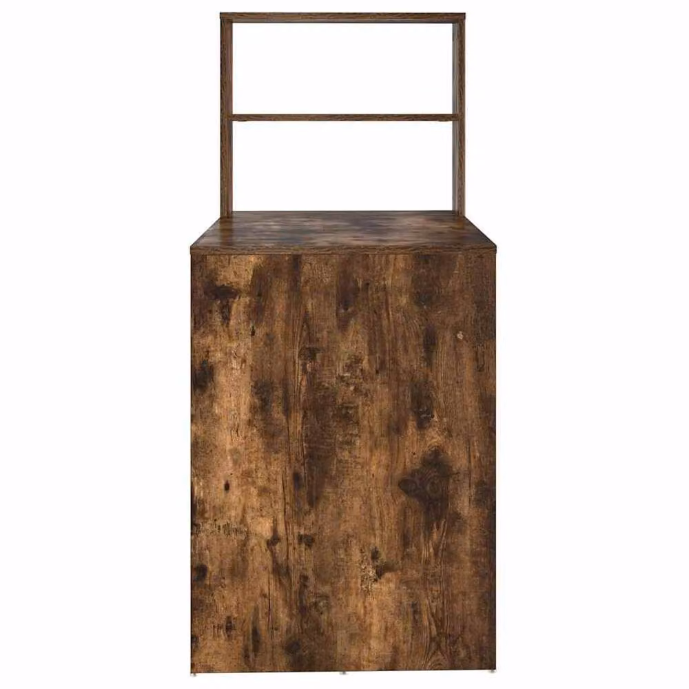 Berkfield Home Writing Desk with Storage in Smoked Oak Brown, W/D/H: 113 x 54 x 120 cm – 5
