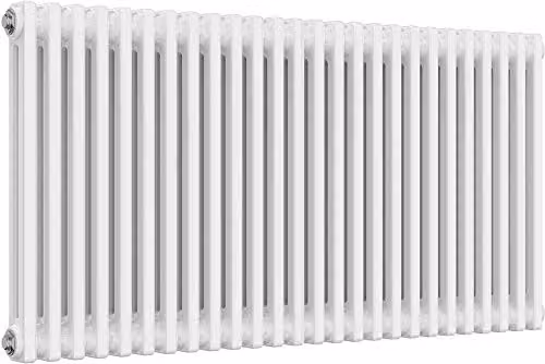 Bathroom Kingdom Colona White Double Column Horizontal Traditional Steel Radiator W/H: 60.0 x 119.0 cm