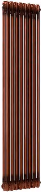 Lux Heat Vertical Column Radiator in Bronze and Brown Steel, H: 150 cm, W: 38 cm