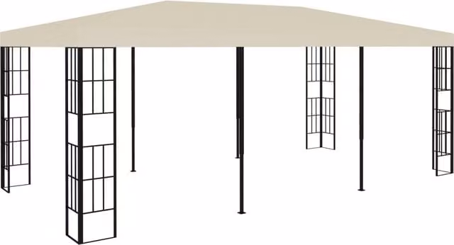 Berkfield Home Gazebo in Beige, W: 6 m, D: 3 m