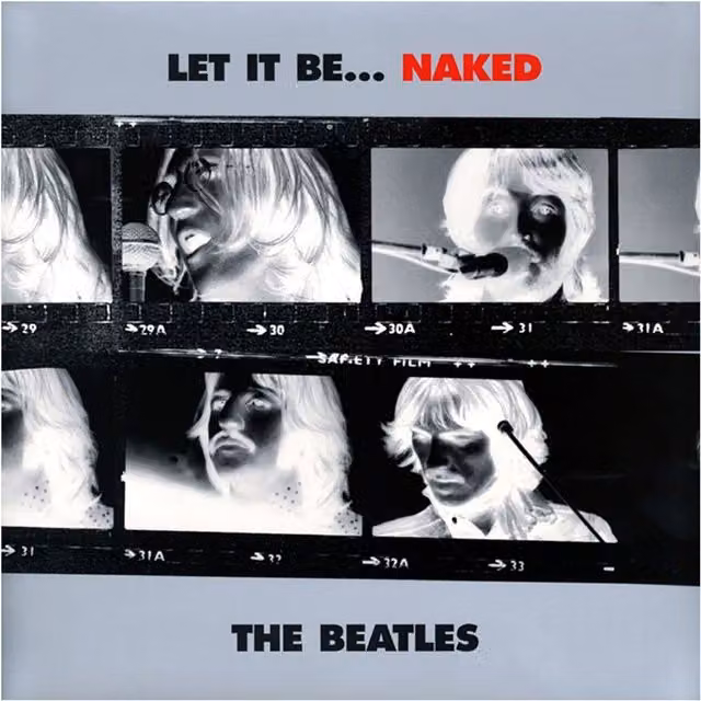 The Beatles Let It Be Naked Album Greetings Card in Grey, Black and Multicolour