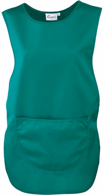 Premier Plain Pocket Tabard in Green, Size: 3XL