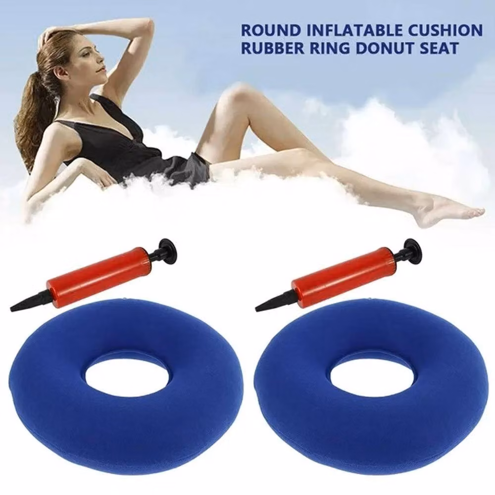 NESTLUNE 2 Pack Blue Donut Seat Cushions for Coccyx and Hemorrhoid Pain Relief, W/D: 100 x 190 cm – 4