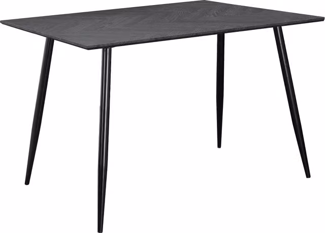 Monza Rectangular Dining Table in Black, W: 120 cm, H: 76 cm