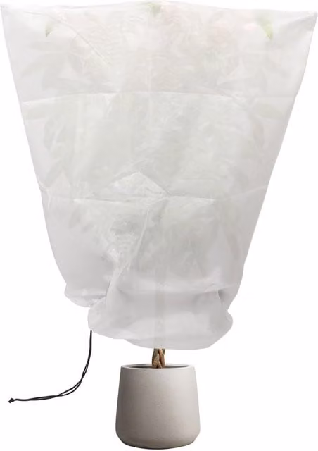 Harbour Housewares White Plant Fleece Frost Protection Cover with Drawstring, W/H: 80 x 120 cm – 1