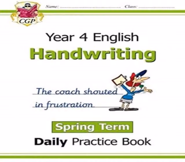 CGP Books KS2 Year 4 Daily Handwriting Practice Book, Spring Term, Multicolour Paperback