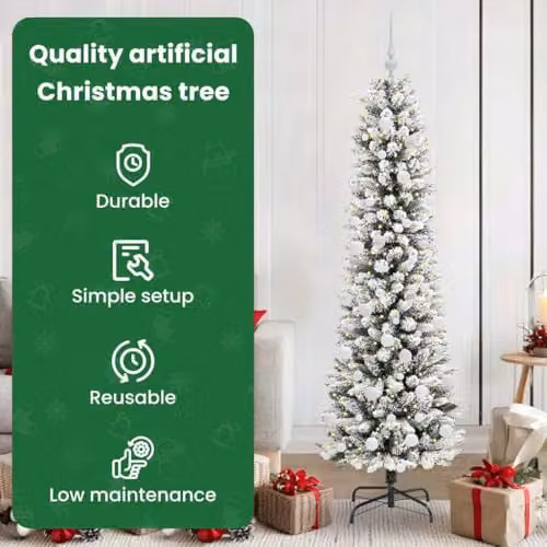 vidaXL Artificial White Christmas Tree, Height: 180 cm – 4