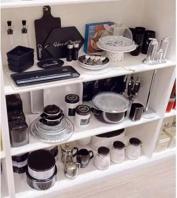 Barron Five Piece Stainless Steel Kitchen Gadget Set with Stand in Black and Silver