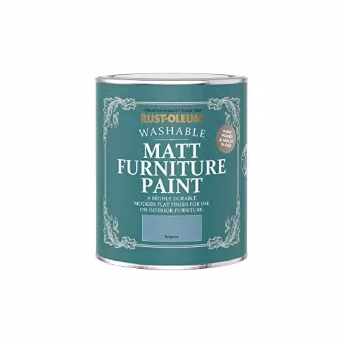 Rust-Oleum Matt Water-Based Furniture and Skirting Board Paint, Belgrave Blue, 750ml – 3