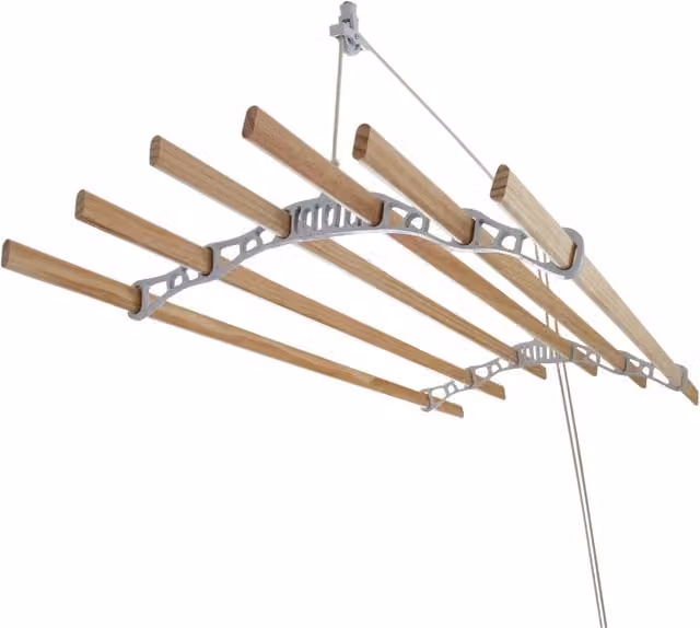 Monstershop White Ceiling Pulley Clothing Airer, 2.4m