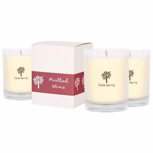 Nicola Spring Mulled Wine Scented Soy Wax Candles, Pack of 3, 160g each – 1