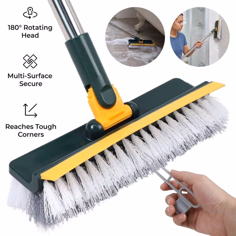 PAWNORA Floor Scrubbing Brush and Sweeper in Dark Green – 3