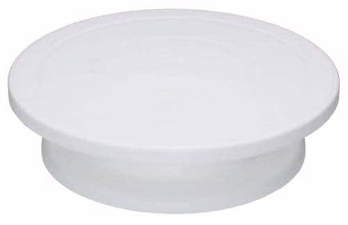 KitchenCraft Rotating Cake Turntable in White Plastic, Diameter: 28.5 cm