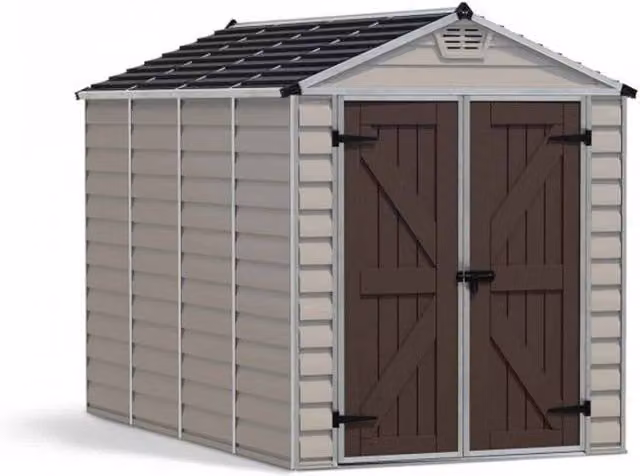 Palram Skylight Shed in Beige, W: 185.4 cm, L: 303.6 cm, H: 217 cm – 1