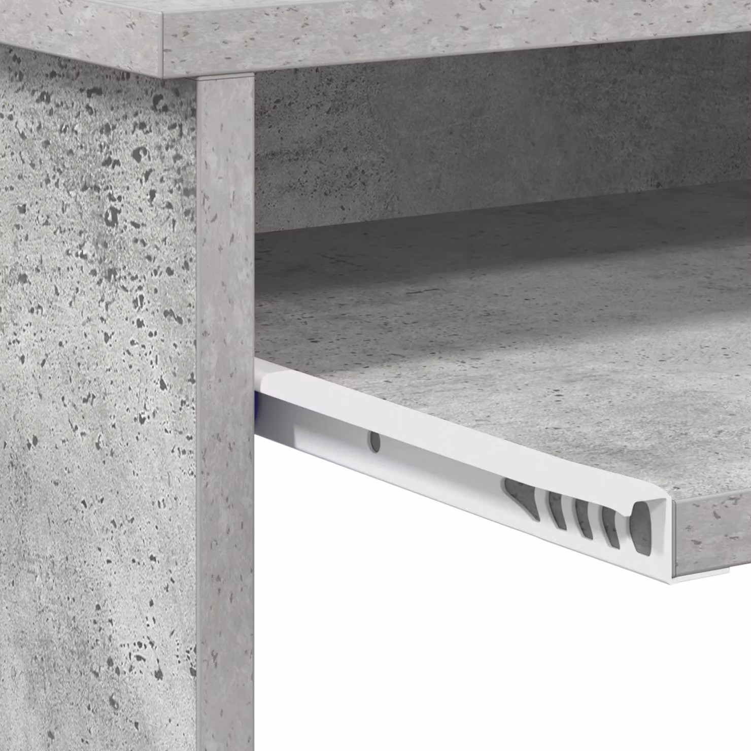 Berkfield Home Industrial Grey Concrete Effect Computer Desk – 4