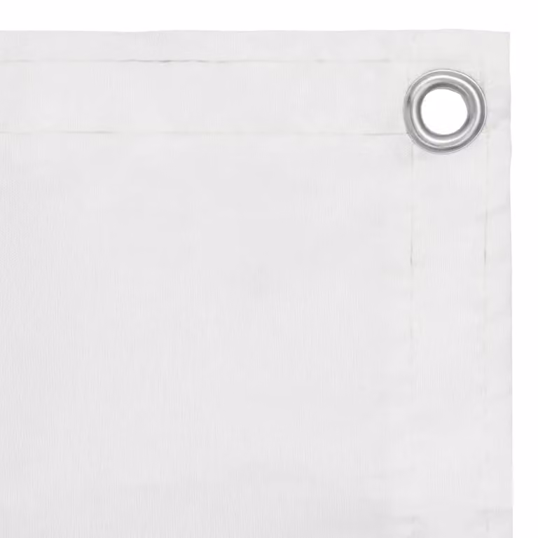 Berkfield Home White Balcony Screen in Oxford Fabric, W: 90 cm, D: 400 cm