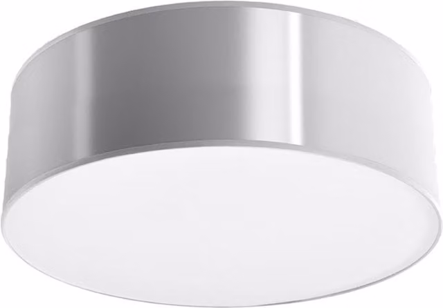 Sollux Lighting Arena Modern Round Ceiling Mounted Lamp in Grey and Silver