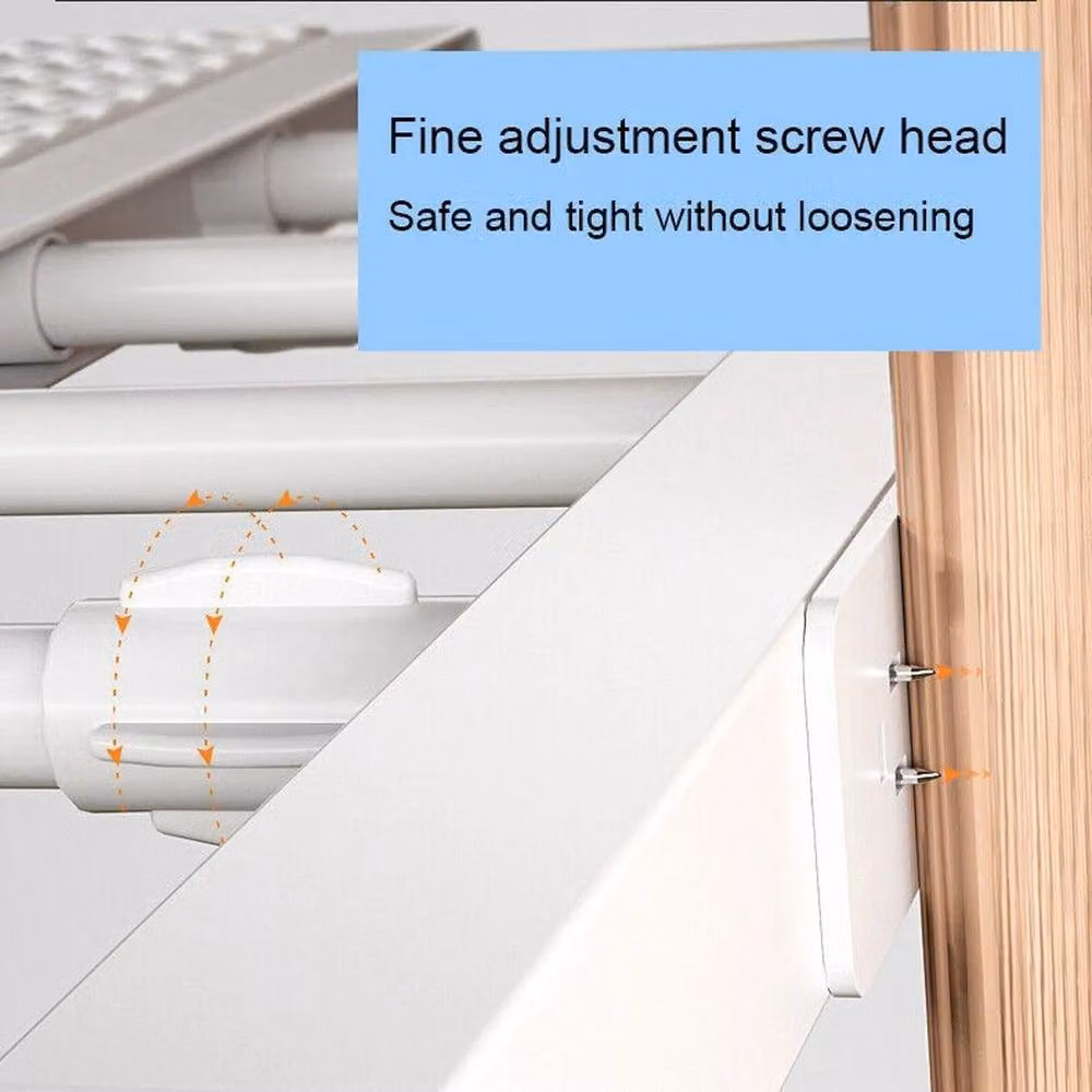 NESTLUNE 3-Piece Telescopic Wardrobe Divider Tension Shelves, White, W: 100 cm, D: 15 cm – 3