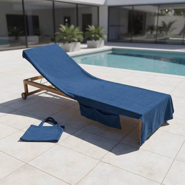 OHS Microfibre Quick Dry Absorbent Beach Towel for Adults, Blue, W/H: 75 x 215 cm – 8