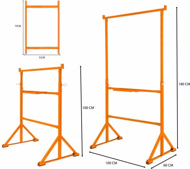 T-Mech Steel Trestle Stand and Mortar Board Stands in Orange