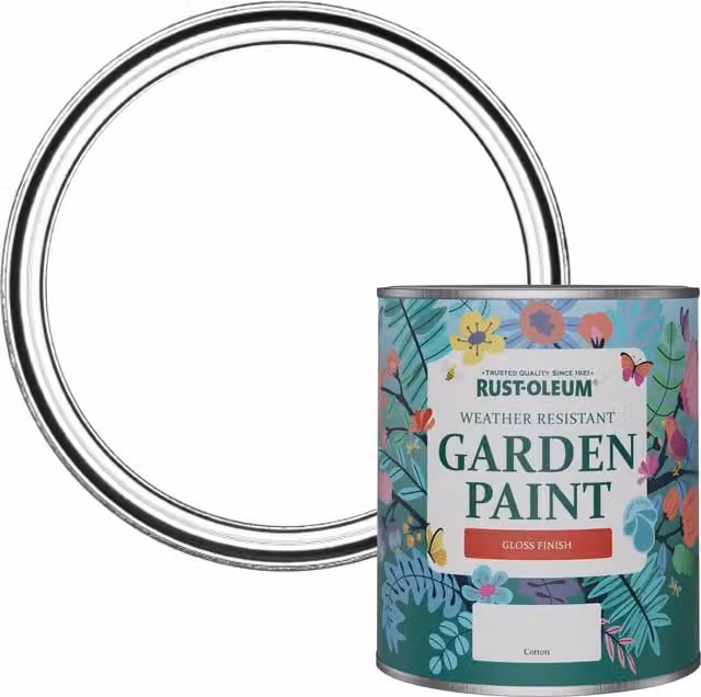 Rust-Oleum Garden Paint in Gloss Finish, White, 750ml