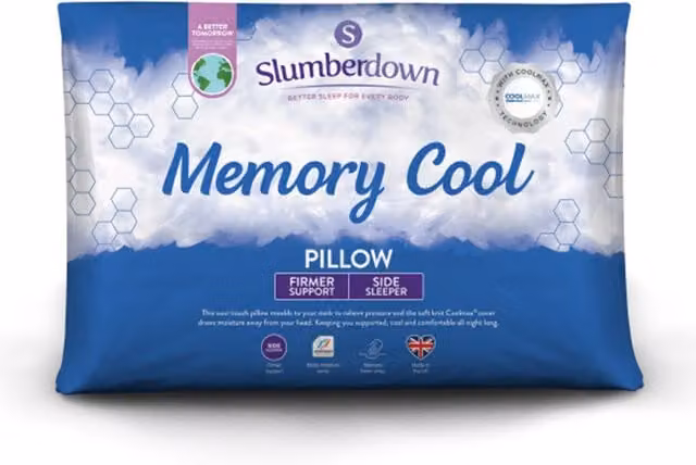 Slumberdown Memory Cool Firm Pillow, White, Pack of 2