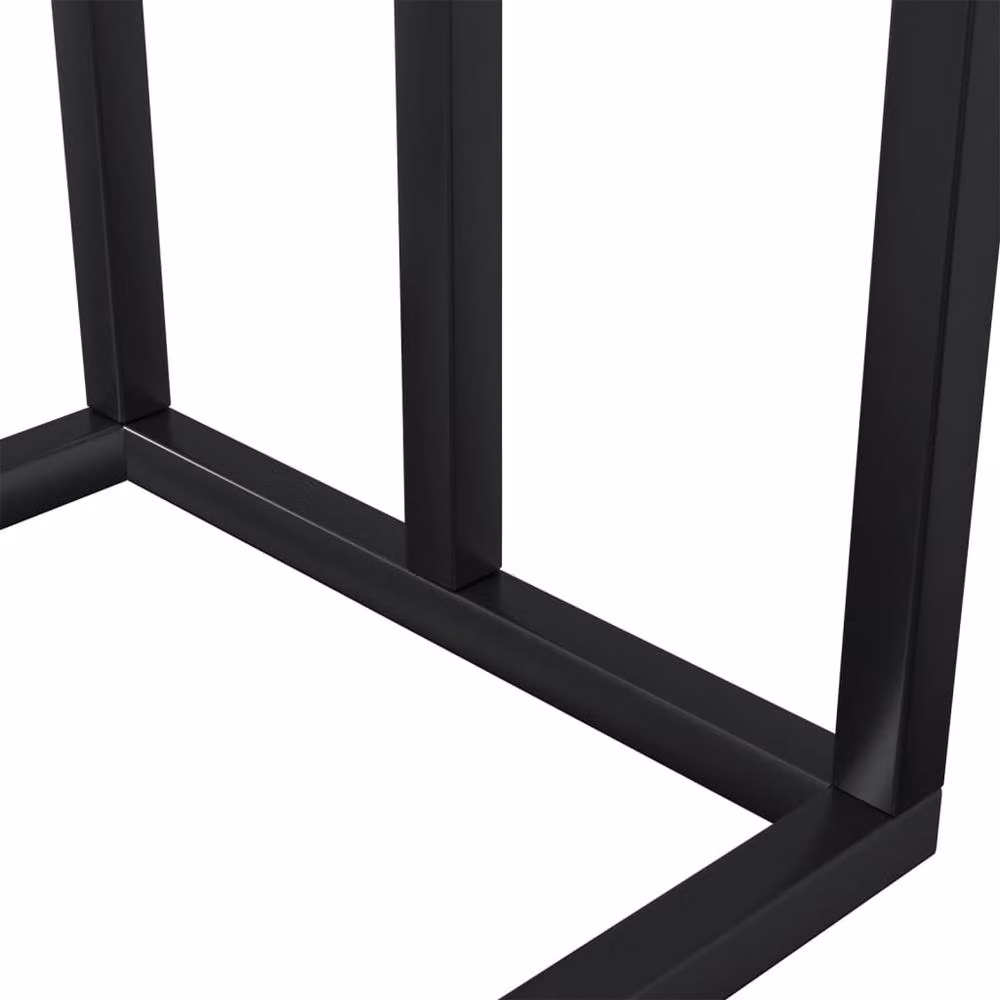 Berkfield Home Premium Freestanding Metal Towel Rack in Black, W/D/H: 48 x 24 x 79 cm – 4