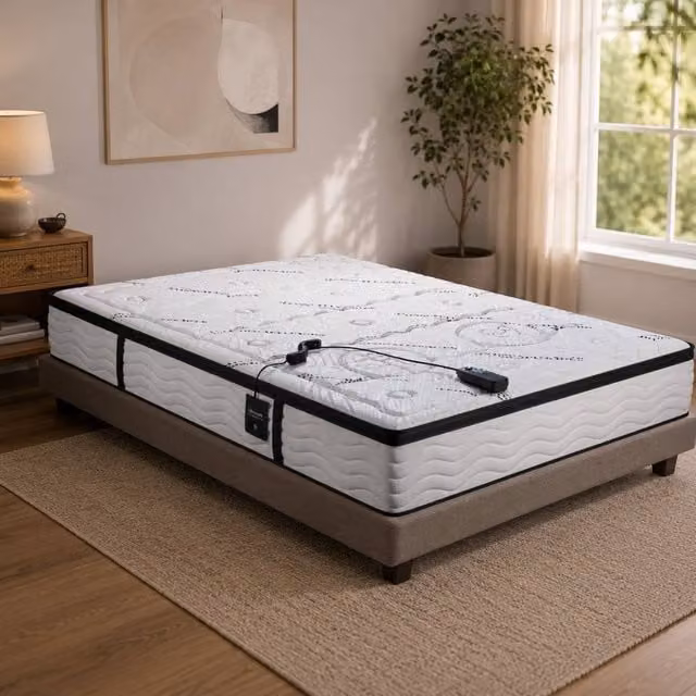Stratus Interiors Prime Massage 3000 Hybrid Pocket Gel Mattress in White, W: 140 cm, D: 200 cm