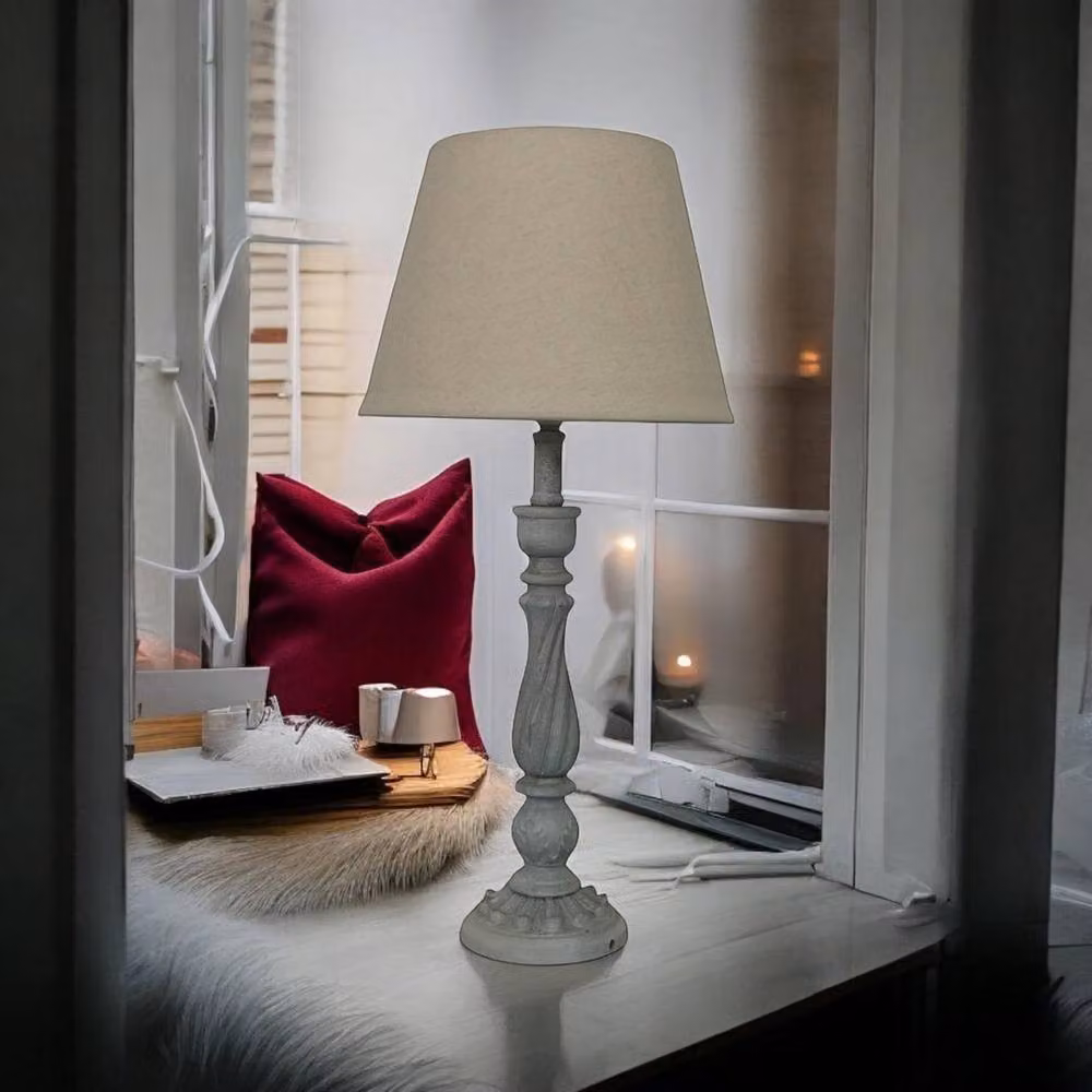 ii Minster Tabletop Lamp and Shade in Grey, W/D/H: 12 x 12 x 54 cm – 5