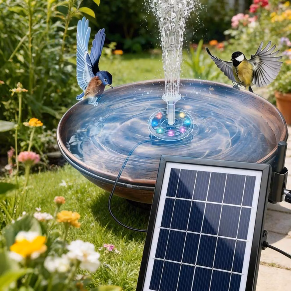 EONLION 7W Solar Fountain Pump for your Garden in Black – 3