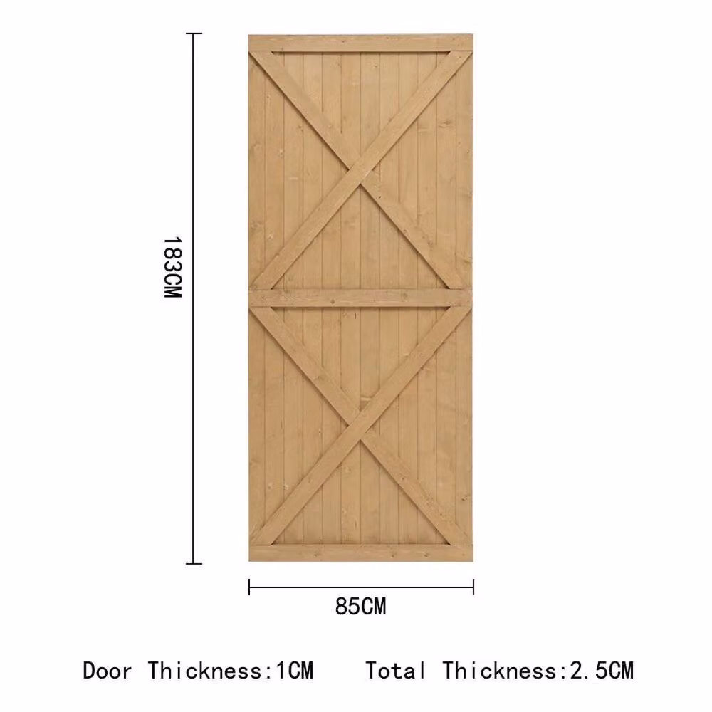 KORVIXA Brown Wood Garden Gate, H: 183 cm x W: 85 cm – 2