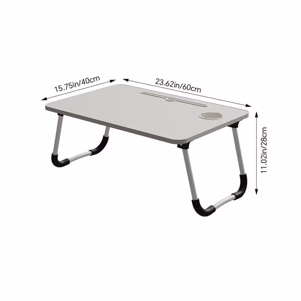 PAWNORA Folding Laptop Bed Table in White – 2