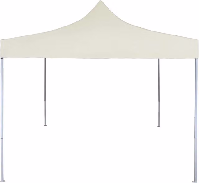 Berkfield Home Professional Folding Party Tent, Steel and PVC, Beige, W/D/H: 200 x 200 x 200 cm