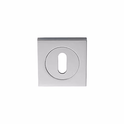 Loops Square Lock Profile Escutcheon in Polished Chrome, 51 x 51 mm, Concealed Fix – 2