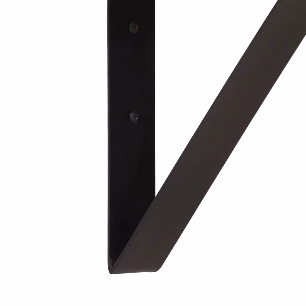 Berkfield Home Industrial Wall Mounted Mango Wood and Iron Shelf in Brown, W: 40 cm, D: 30 cm, H: 32 cm – 3